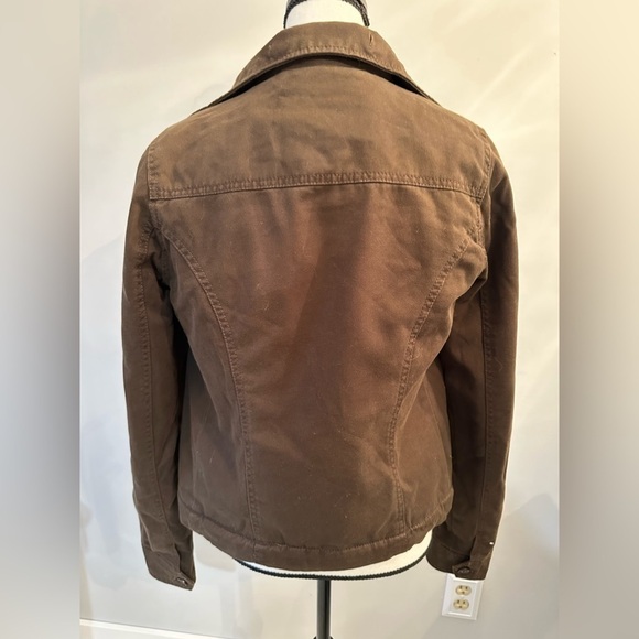 Hollister woman’s brown coat with faux fur lining size small - Picture 2 of 5